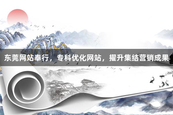 东莞网站奉行，专科优化网站，擢升集结营销成果
