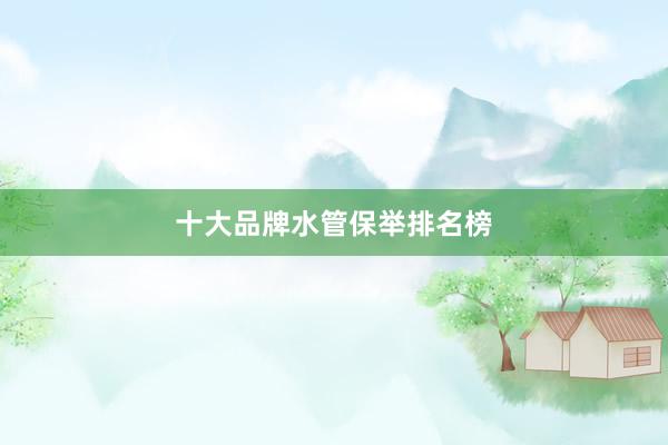 十大品牌水管保举排名榜